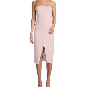 GB Light Pink Strapless Denim Dress - SMALL